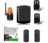 Kit de base pour automatiser un moteur volet enroulable automatisation garage avec 1 boîtier universel avec touches manuelles + 2 radiocommandes + clignotant à LED + paire de photos