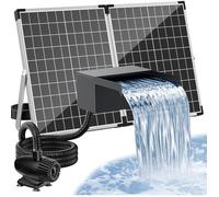 Kit de bassin cascade POPOSOAP, pompe solaire cascade 55 W, débit de 2000 litres/heure