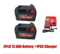 Kit de batterie M18 : batterie de remplacement Li-ion et chargeur - 18V 12000mAh - 2 batteries de 12Ah - 1 chargeur rapide pour outils électriques