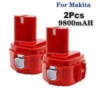 Kit de batteries de rechange Makita PA12 12 V - Ni-MH - 2 x 9 800 mAh - Compatible avec les modèles 1200, 1220, 1201, 1222, 1233SA, B1235, 192681-5 - Batterie pour outils électriques