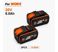 Kit de batteries rechargeables - WA3553 - 2 x 6000 mAh - 20 V - Lithium-ion - Batterie de remplacement - Pour outils électriques sans fil