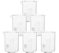 Kit de béchers de laboratoire 6 béchers en verre de 50ml Chimie Fournitures de laboratoire Expérience Cuisine Kit de béchers en verre transparent