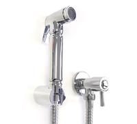 Kit de bidet avec douchette, fixation murale, en laiton, chromé, tuyau de 1,2 mètre