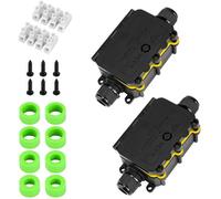 Kit de boîtiers de raccordement électriques, IP68, 2 pièces, câble de mise à la terre, diamètre de câble 5-14 mm