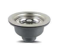 Kit de bonde d'évier en acier inoxydable 114 mm 83-90 mm Ouverture | Dispose d'une bride de 114 mm et d'un panier amovible conçu pour attraper les particules alimentaires et maintenir un