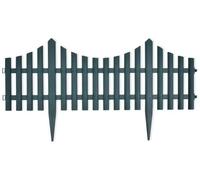 Kit de bordure pour pelouse - Bordure de jardin - Plastique polypropylène résistant aux UV - Livré avec des piquets pour une fixation sécurisée - 60 x 32,5 cm - Vert
