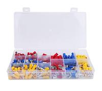 Kit de bornes à sertir 236 pièces, bornier à tube isolé, accessoires de connexion de fil pour appareils de distribution, panneaux solaires domestiques, cuivre étamé, bleu, rouge,