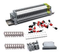 Kit de Bornes de Traversée UK 2.5N Borniers Bornes sur Rail DIN, Bornier Sur Rail DIN Kit de Borniers sur Rail DIN pour Projets D'automatisation Conversion de Circuit
