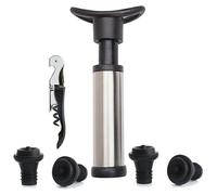 Kit de bouchons à vin sous vide UNIQ Deluxe, 7 pièces : pompe à vin avec 4 bouchons et accessoires
