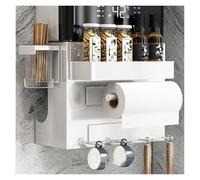 Kit de bouclier mural pour valve de chaudière avec crochet d'étagère - Cache-tuyau de chauffe-eau et support pour cuisine, salle de bain, salon (40 x 20 x 30 cm)