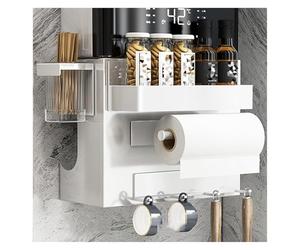 Kit de bouclier mural pour valve de chaudière avec crochet d'étagère - Cache-tuyau de chauffe-eau et support pour cuisine, salle de bain, salon (40 x 20 x 30 cm)