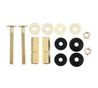 Kit de Boulons Beige, Laiton pour Réservoir et Cuvette de Toilette | Joint, Rondelles Plates et Caoutchouc, Écrou Long, Montage Rapide, Résistance à Corrosion Couleur Aléatoire