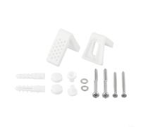 Kit de boulons de toilettes en L pour lavabo semi-piédestal | Design incliné en forme de L, empêche le mouvement de la poêle, comprend des vis, finition argentée, facile à installer