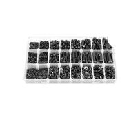 Kit de boulons et écrous à tête creuse hexagonale M2 M3 M4 M5, assortiment de fixations métriques en acier allié de qualité 12.9 en noir, 1760 pièces
