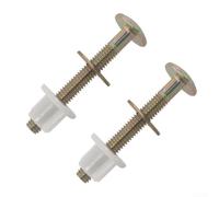 Kit de boulons et écrous robustes pour siège de toilette avec rondelles pour charnières de montage sur le dessus, construction en alliage de zinc assurant une stabilité durable et un ajustement sûr