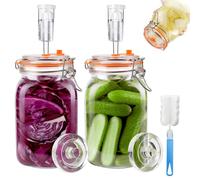 Kit de bouteilles de fermentation, 2 x 1,5 L, avec valve de dégazage et poids