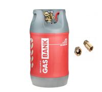 Kit de bouteilles de gaz GPL Zatechs 11 kg Composite DUO rechargeables 80 % de remplissage Adapter Kit ACME DISH Baïonnette Europe Camping-car
