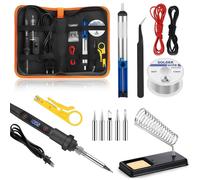 Kit de brasage LCD 80W, plage de température 180-500°C, 5 embouts, 50g de soudure, pompe à décapage