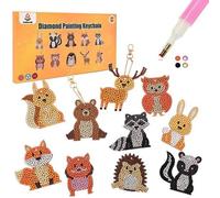 Kit de bricolage Azomor Kreative avec des porte-clés sur le thème de l'automne et des activités de création de diamants pour les enfants