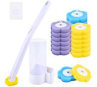Kit de brosse WC avec 18 recharges, brosse WC avec lingettes nettoyantes jetables, brosse WC jetable