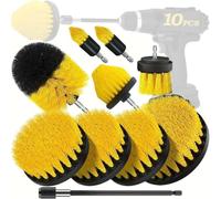 Kit de Brosses Perceuse pour Festool CXS 12 2.6-Plus | Têtes de formes variées et rallonge; aide au brossage des saletés courantes; pour cuisine, salle de bain et douche