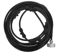 Kit de Brumisation 1 Set pour Ventilateur D'extérieur US Standard Noir | Pvc et Laiton, Distribution D'eau Homogène, Brume Rafraîchissante, Installation Facile