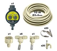 Kit de brumisation BRU071 avec 7 buses + 10 m de tuyau pour jardins