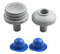 Kit de buse de jet d'entrée de piscine de rechange pour systèmes de tuyau Intex de 32 mm, ensemble complet avec grilles et connecteurs pour piscines faciles à installer et à cadre (bleu)