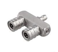 Kit de buse de pulvérisation haute pression à double tête 1/4 QC raccord pour balai à eau nettoyeur de dessous de caisse pour lavage de surface Fixation de tuyau d'arrosage robuste en acier (sans buse