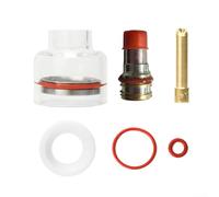Kit de buse en verre de soudage TIG avec lentille à gaz | Pince et tasse pour torches TIG-17/18/26 | Accessoires en céramique résistants aux hautes températures pour les tâches de soudage