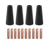Kit de buse et embouts de contact sans gaz pour torches de soudage MIG 14AK 15AK MB15, consommables en laiton cuivre, avec tailles de 0,8 mm et 1 mm