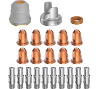 Kit de buses pour chalumeau découpeur, 23 pièces, diamètre 0,030 pouce, compatible avec la série IPT-60, matériau cuivre et céramique, boîte de rangement incluse