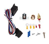 Kit de câblage pour relais de commande de thermostat de ventilateur de radiateur électrique 12 V, kit de relais de ventilateur de refroidissement réglable avec capteur et faisceau