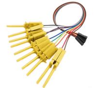 Kit de câble de sonde d'analyseur logique 10 broches avec boîtier en plastique et conducteurs en cuivre pur, faible oxydation et performance stable dans les environnements de laboratoire (jaune)
