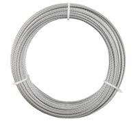 Kit de câble en acier de 3,2 mm, longueur de 30,5 mètres, câble en acier inoxydable 304 avec coupe-câble, résistance à la rupture de 7,1 kN, construction à 7 brins x 7, câble en acier pour système de