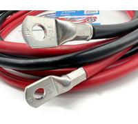 Kit de câbles de batterie 35 mm² - 300 cm, câbles électriques en cuivre avec cosses à œillet M8, rouge et noir