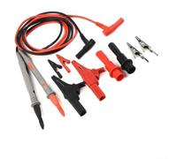 Kit de câbles de test multimètre 1000 V 10 A avec clips | CAT II 1000 V, capacité de courant de 10 A, comprend des sondes de test et des clips, sans danger pour les multimètres