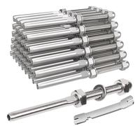 Kit de câbles pour garde-corps, 40 pièces, diamètre 1/8 de pouce, en acier inoxydable, pour poteaux de 5x5 cm