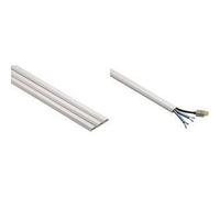 Kit de cache-câbles - Blanc - Angulaire - Longueur 1,0m - Fixation universelle - PVC
