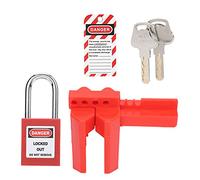 Kit de cadenas antidérapant, Kit de verrouillage d'étiquetage de consignation Portable avec étiquette d'avertissement de cadenas Clé pour robinets-vannes
