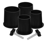 Kit de Cale pour Parasol de Table Patio en Silicone Noir | Installation Rapide, Réduit le Jeu du Mât au Vent, Protège le Mobilier de Terrasse, Usage Table et Parasol