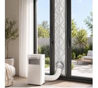 Kit de Calfeutrage Climatiseur Mobile 25 x 180 cm, Tissu Isolant 3 Couches pour Fenêtre et Porte Coulissante