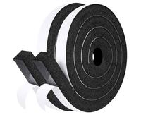 Kit de calfeutrage de fenêtre pour climatiseurs - Bloque la chaleur, les courants d'air et le bruit (2 rouleaux de 6,5 pi, noir)