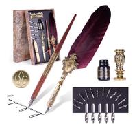 Kit de calligraphie comprenant un plumeau, de l'encre et 25 éléments