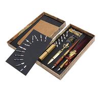 Kit de calligraphie pour stylo plume vintage avec 12 plumes fantaisie et 5 plumes d'art pour écrire la collection d'artisanat de dessin(#1) Stylo plume School Supplies School Supplies