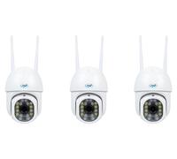 Kit de caméra de surveillance vidéo IP440 WiFi PTZ sans fil, 4 MP, numérique, comprenant 3 éléments