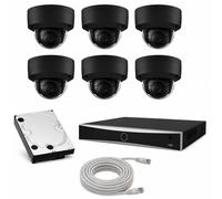 Kit de caméra Hikvision 8 MP comprenant 6 caméras DS-2CD2186G2-I, un enregistreur vidéo en réseau (NVR) et un disque dur WD Purple