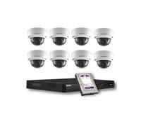 Kit de caméra IP 8x dôme série de lumière hybride intelligente 8MP NVR 8xChannel POE-disque dur 2 To Max 8x caméra (nouveau)