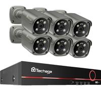 kit de caméras de sécurité 4K Ultra HD, entrée 8 canaux, audio bidirectionnel, NVR 8CH et 6 caméras, Aucun