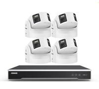 Kit de caméras de sécurité – Enregistreur NVR 8 canaux avec 4 caméras dôme – Résolution 8MP – Angle de vision de 180° – Étanchéité IP67